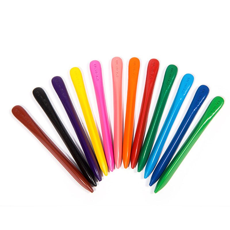 12 Colors Triangular Caryon set Non-toxic Triangular Colouring Pencil for Kids Children Stationery school supplies Crayons