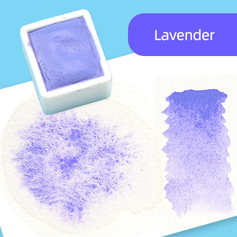 Super Vision Gelaagde Aquarel Pigment, Water Kleur Verf, Half Koekenpan Voor Tekening Verf, aquarel Aquarellen Art Leveranciers: Lavender