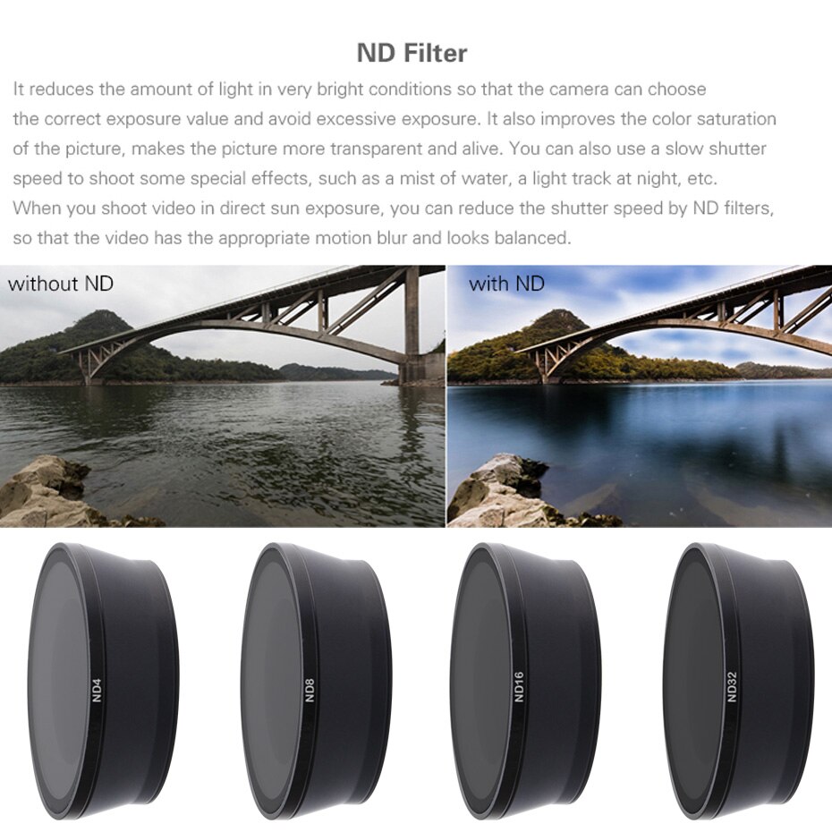 Filtro de cámara deportiva de acción para Sony HDR, AS50, AS50R, AS100V, AS200V, FDR, X1000V, ND 4, 8, 16, 32, CPL, accesorios de filtros de lente de protección UV