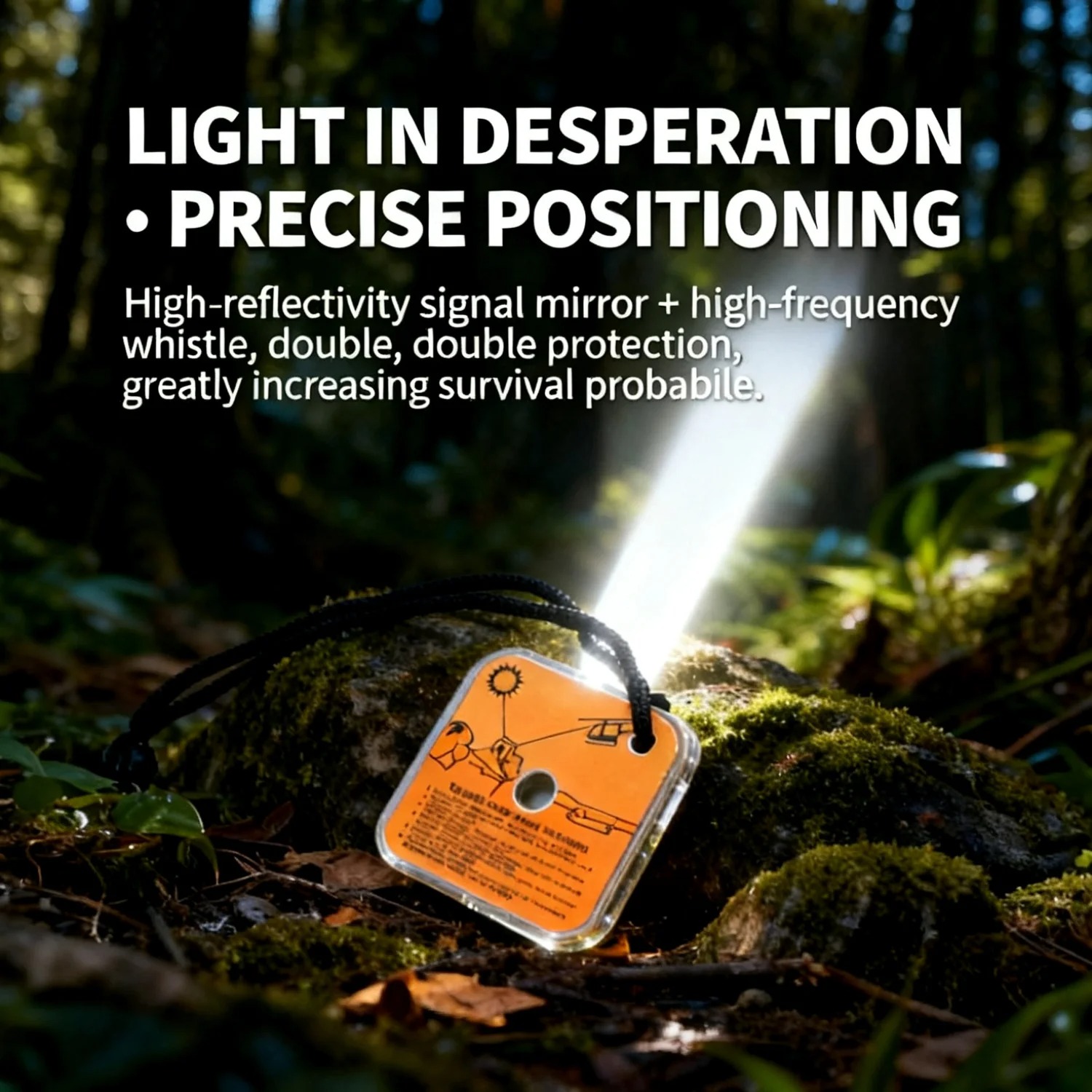 Outdoor Survival Reflective Signal Mirror for Hiking Camping Emergency Practical Daylight Reflective Tool First Aid Supplies