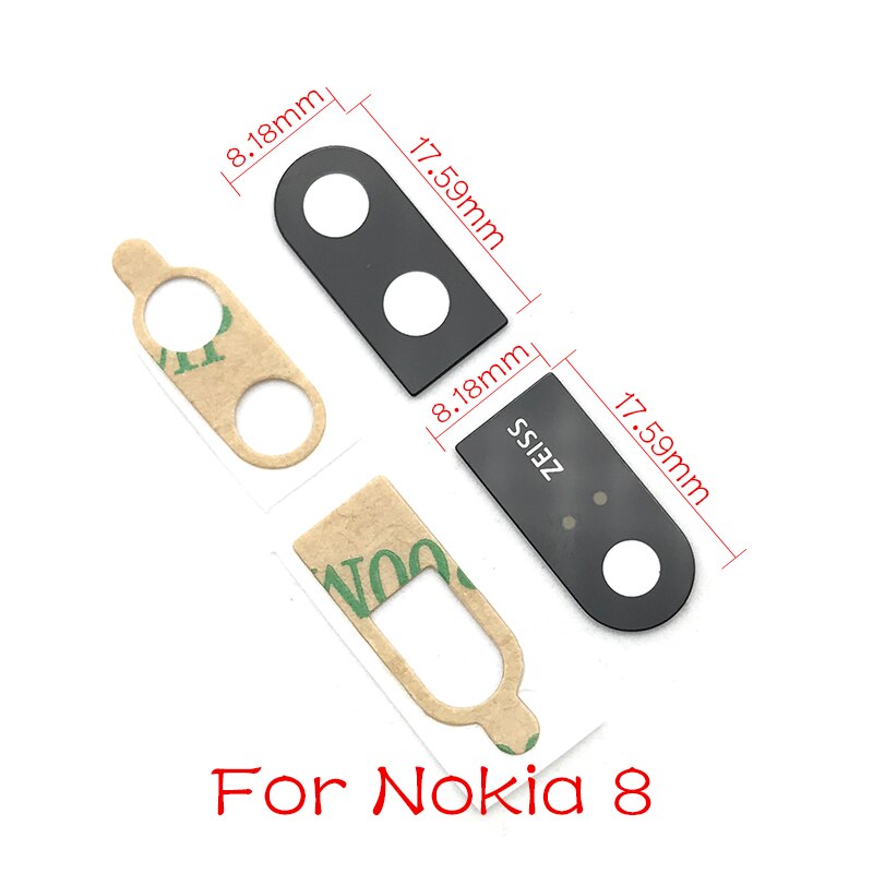 Voor Nokia 8 Back Rear Camera Glas Lens Cover Met Lijm Vervanging