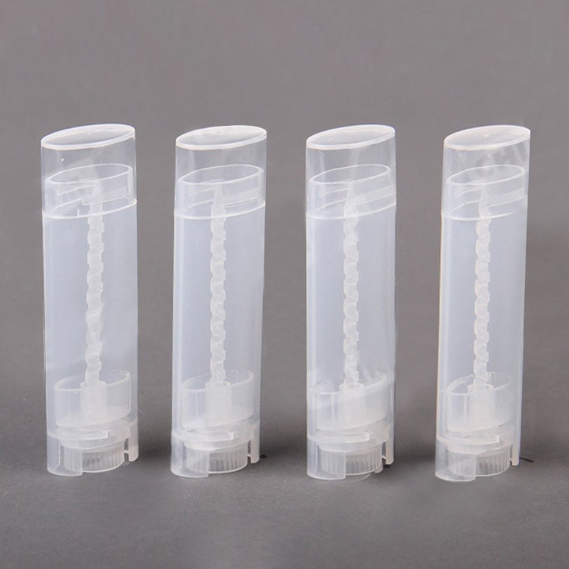 Tubos de bálsamo labial vacíos, 100 unidades, 4,5g/0,15 oz, tubos planos ovalados, envases de lápiz labial, tubo cosmético DIY, botella multicolor