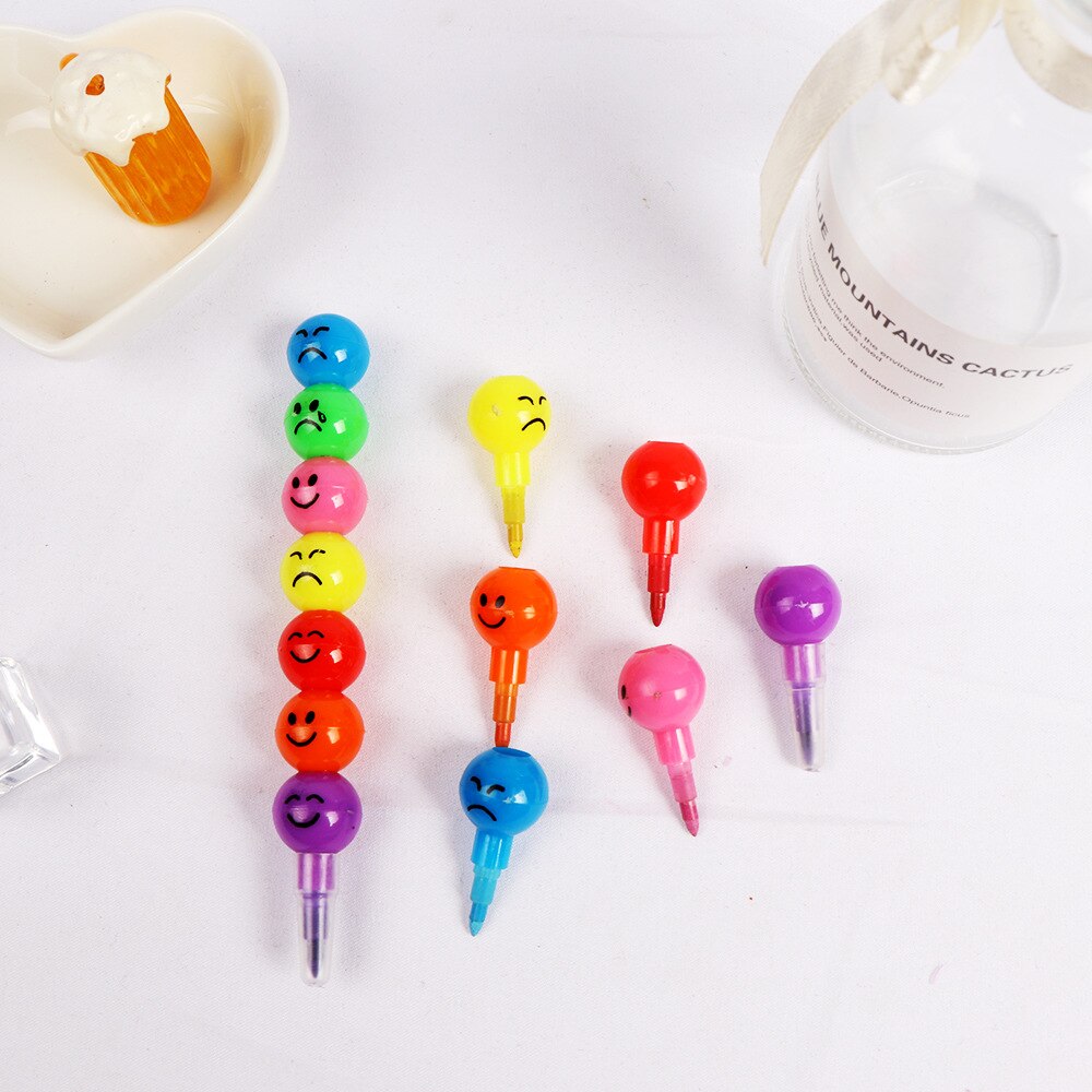 Caryon – crayons de couleur à cire 7 couleurs pour enfants, crayons d'écriture et de dessin créatifs, fournitures de papeterie scolaires