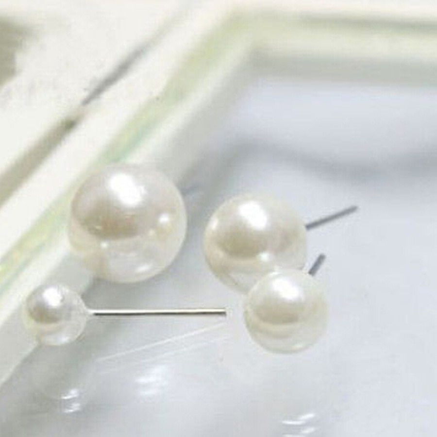 12 Paren/set Wit Gesimuleerde Parel Oorbellen Set Voor Vrouwen Sieraden Accessoires Piercing Ball Stud Oorbellen Kit Bijouteria Brincos