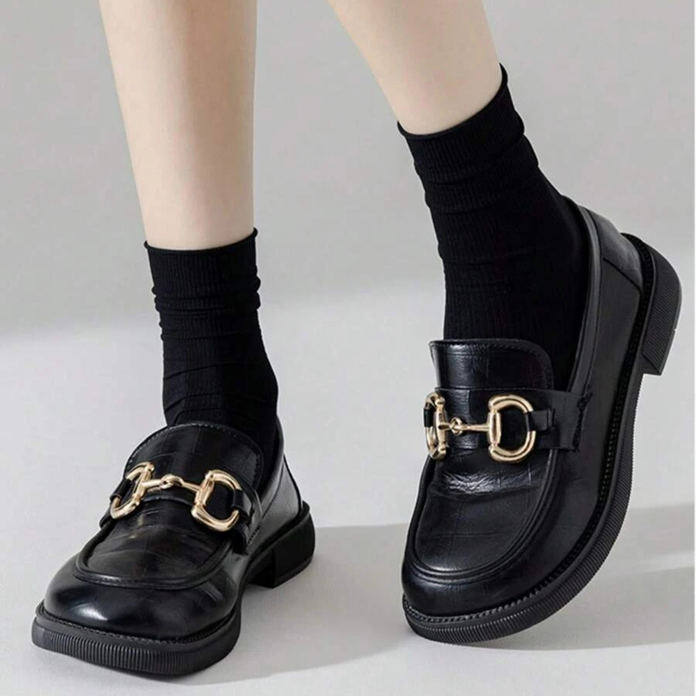 10 pares de calcetines de longitud media para mujer, calcetines informales transpirables, suaves, cómodos, ligeros, versátiles, a la , en blanco y negro, colores sólidos