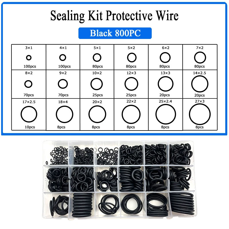 Doos Rubber NBR O Ring CS 1.5mm Assortiment Zwarte O-Ring Afdichting Set Nitril Ringen Voor Auto O Ring Kit: Licht Groen
