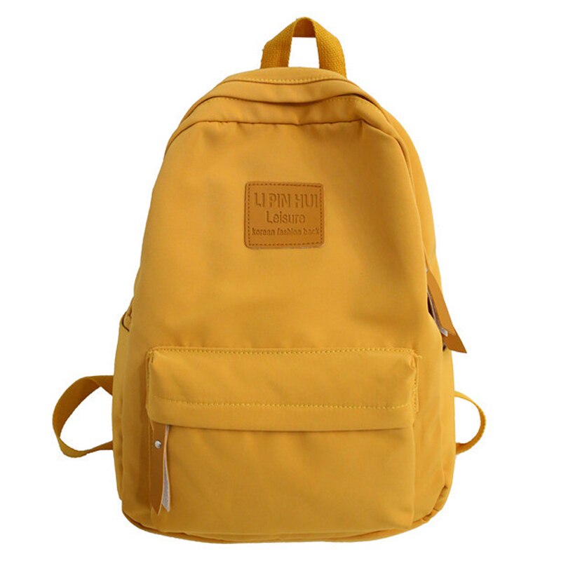 JOYPESSIE-mochila escolar de nailon para mujer y hombre, morral de viaje, resistente al agua, color negro: yellow FT8257