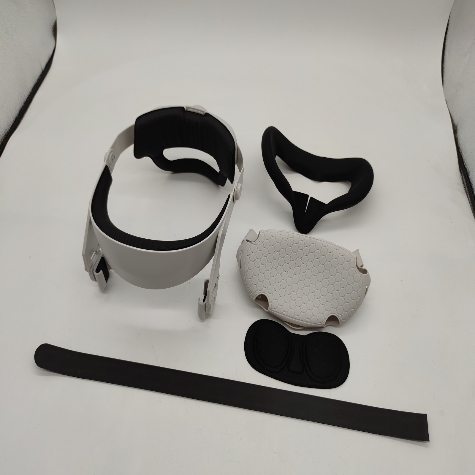 Gomrvr tilbehør til vr briller oculus quest 2 ，fastgørelsesstropper med headset kombinationsdragt komfort opgraderingsversion: Sj-gj-hvid