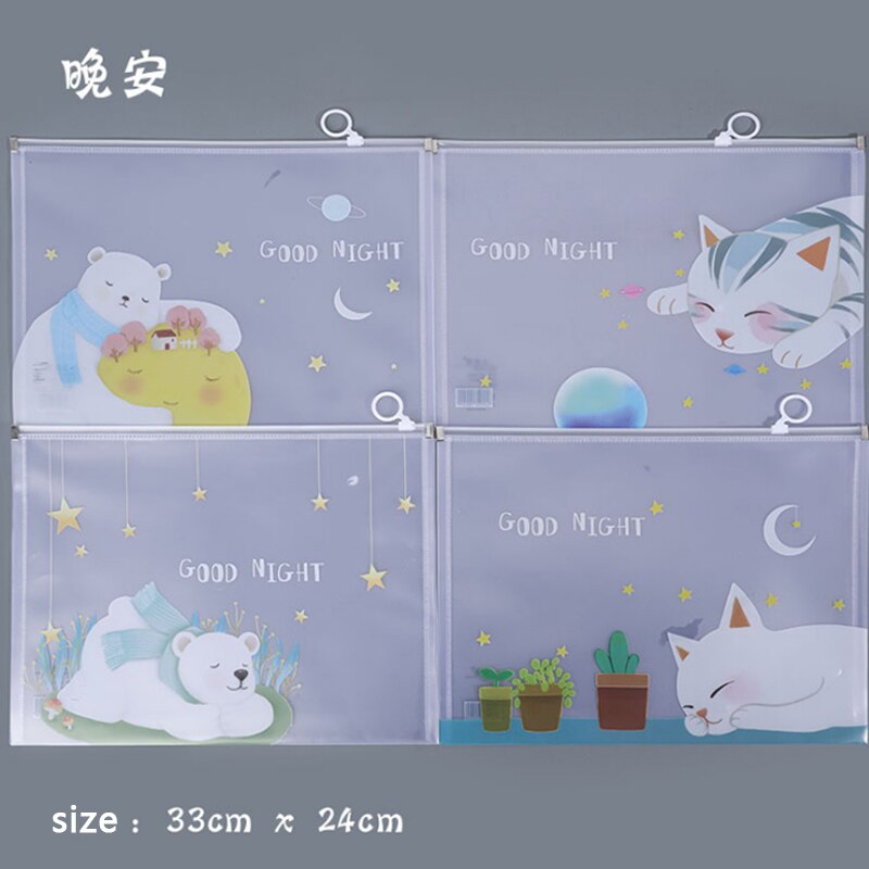 1pcs A4/A5/A6 PVC Document File Bag Waterproof Student Stationery School Supplies: 1