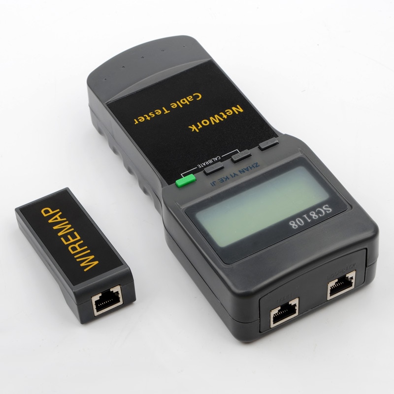 RJ45 SC8108 Portable LCD Network Tester Meter&LAN Phone Cable Tester With LCD Display