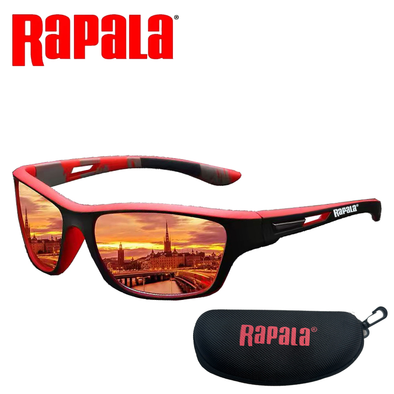 Rapala polarizado óculos de pesca das mulheres dos homens condução tons masculino óculos de sol caminhadas ciclismo óculos de sol uv400: YELLOW