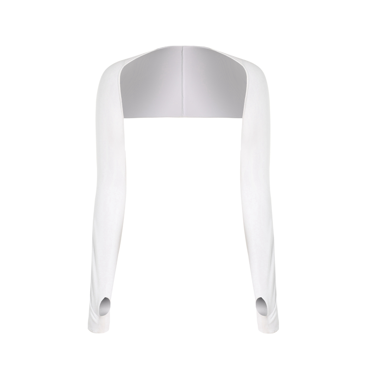 Letnie damskie szale chłodzące rękawy naramienne ochrona przed słońcem UV z otworem na palec robić golfa, jazdy, jazdy konnej, wędkowania (biały)