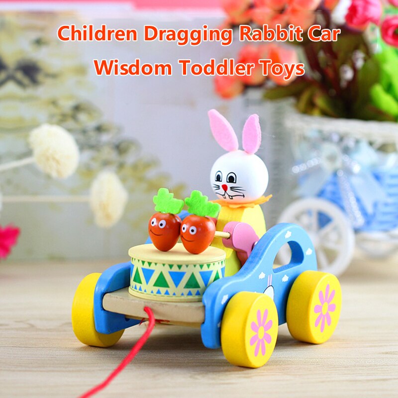 Dragging Baby Toddler Toys Baby Traction To Pull Animal Puppies Giraffe Baby Early Teaching Walker Toys Children's Drag Toys