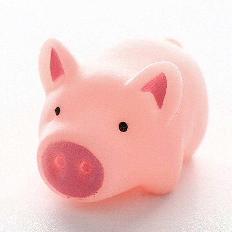 Juguetes Para Perros de 5cm, cerdo de goma chillón rosa, juguetes para mascotas, chirriante, para masticar, decoraciones para el hogar