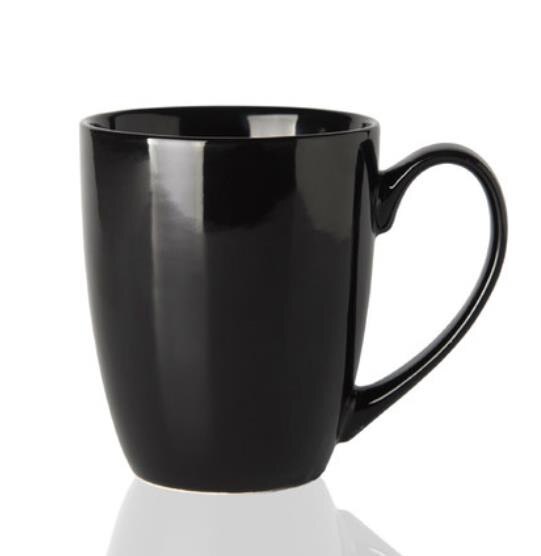 Tasses à café en porcelaine, en céramique, simples, colorées, pour le bureau, articles ménagers, couleur bonbon, pour le petit déjeuner, pour le lait: Black