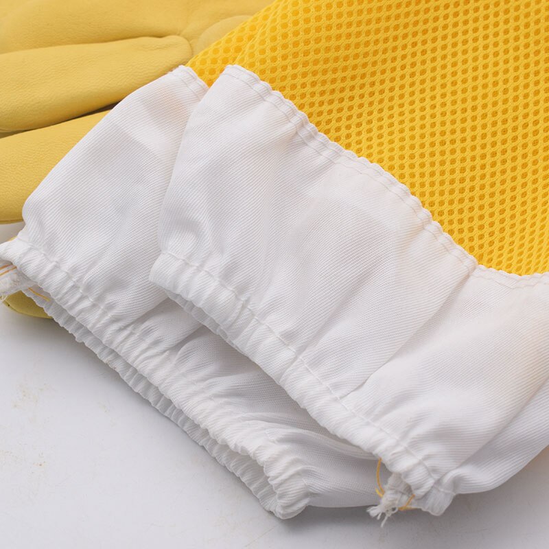 1 par apicultura guantes para apicultura guantes de protección con mangas larga ventiladas de apicultura de seguridad