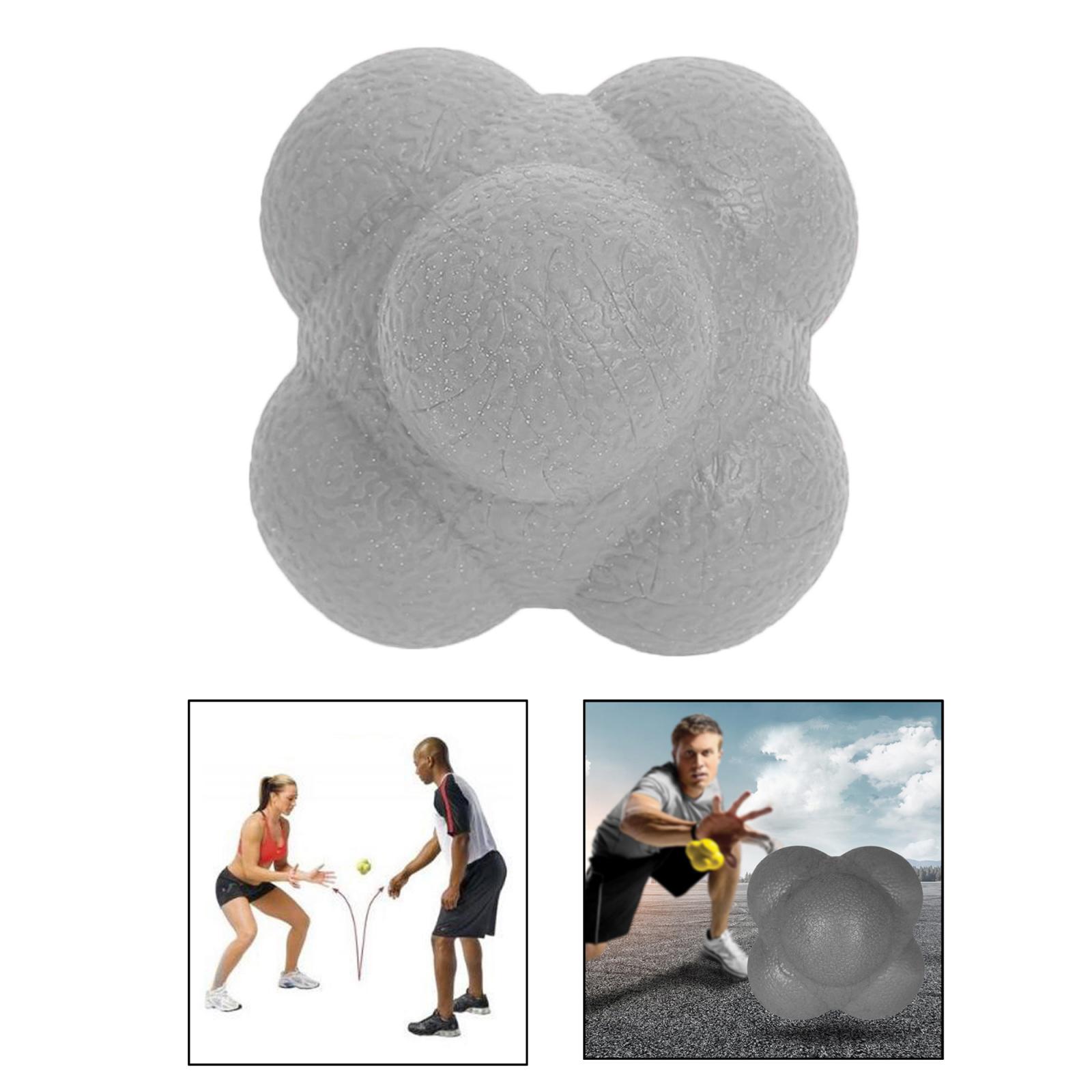 Reaction Ball Speed Training Ball, Sensitive Agility Trainer Ball Hand-Eye Coordination Trainer for Baseball Basketball Boxing: Gray