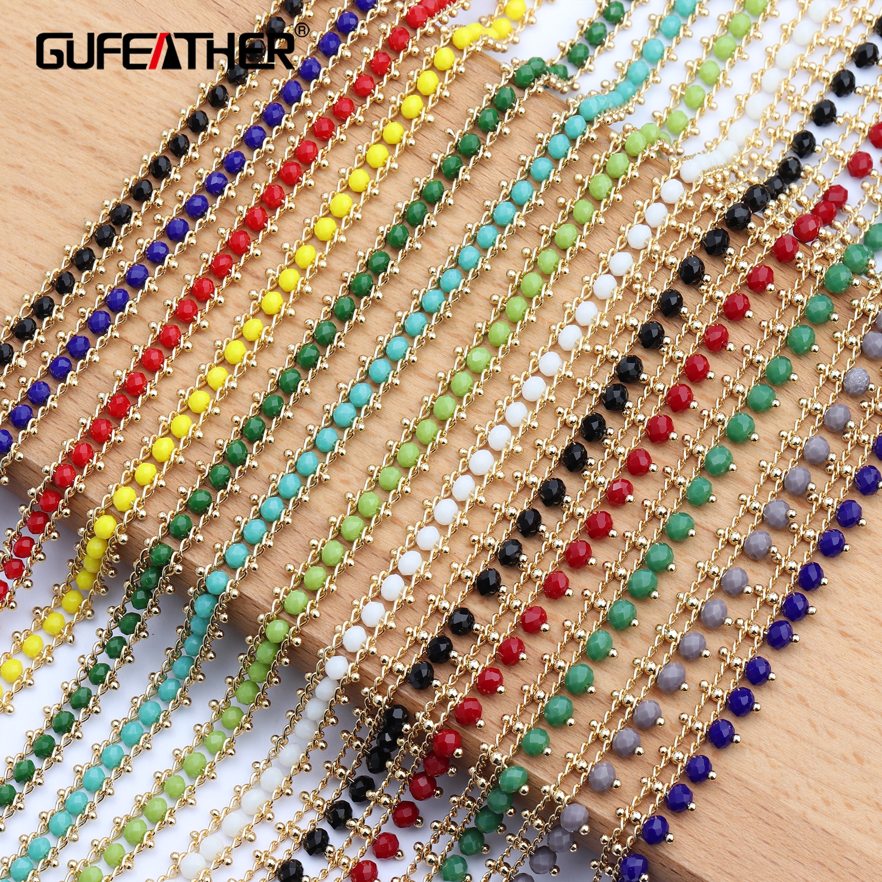 Gufeather  c70, smykketilbehør, gjør-det-selv-kjede ,18k gullbelagte ,0.3 mikron, perler, smykkelaging, gjør-det-selv-kjede kjede ,1m/ lot