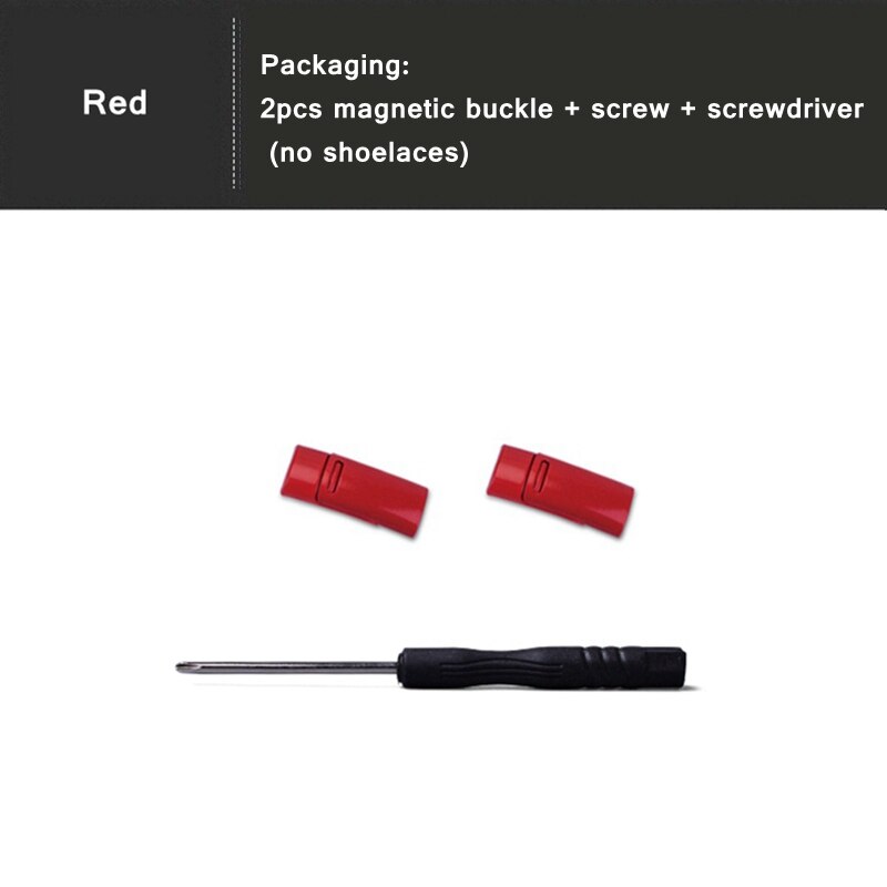 24 couleurs lacet boucle métal verrouillage lacets magnétique boucle accessoires métal dentelle serrure bricolage Sneaker Kits métal dentelle boucle: Rouge