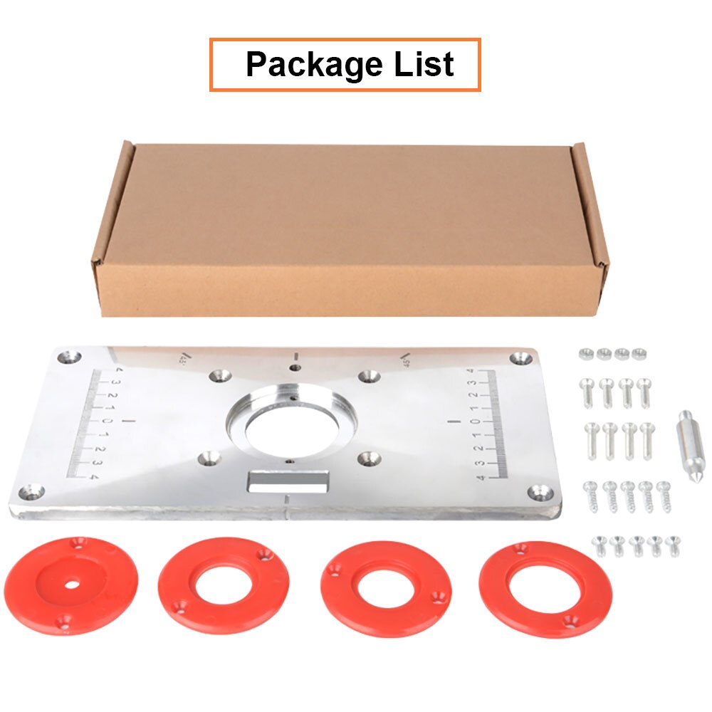 Wood Router Table Insert Plate Woodworking Benches Multifunctional Aluminium Wood Router Plate Trimmer Engraving Machine Board: A