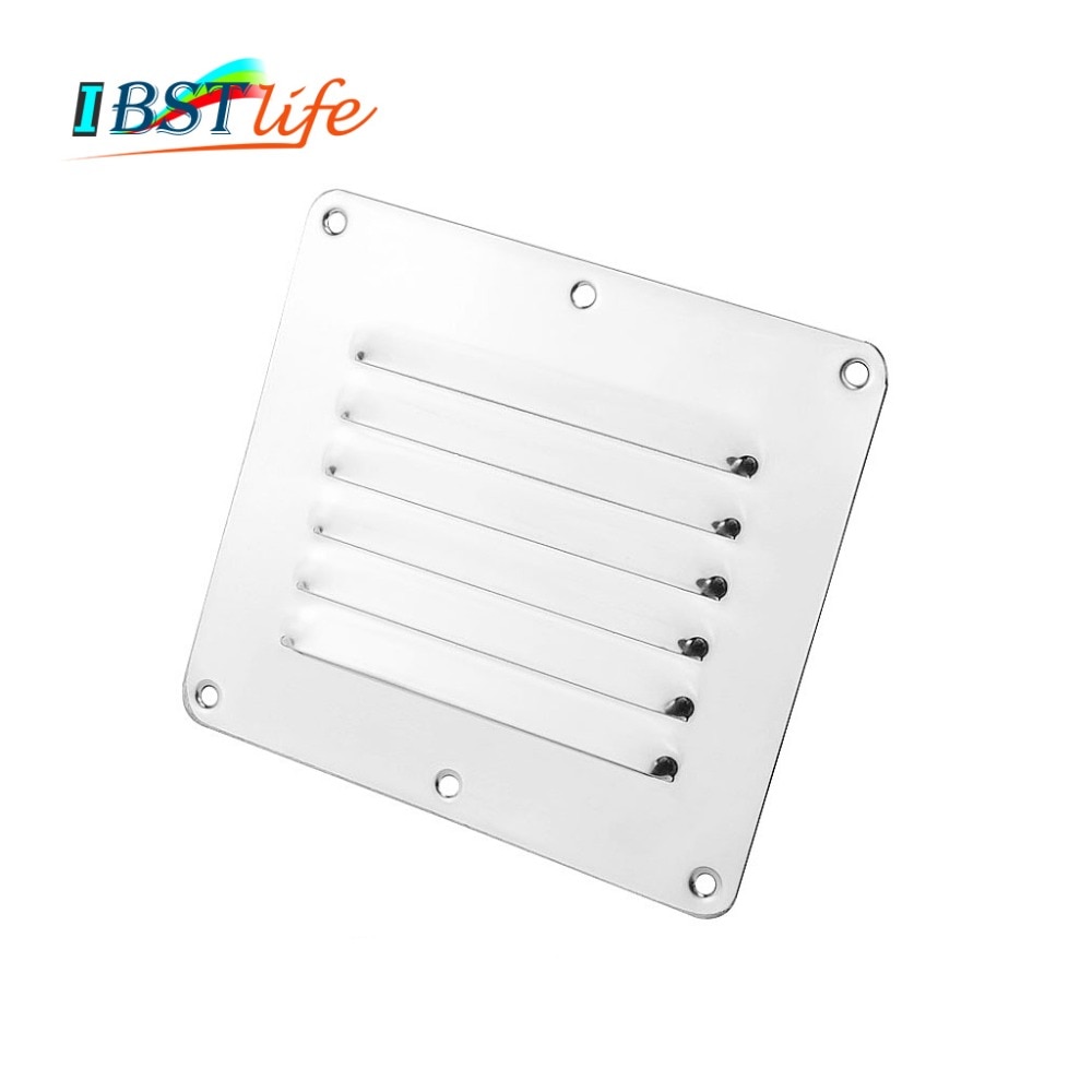 Marine Grade Roestvrij Staal 316 Boot Marine Vierkante Air Vent Luifel Vent Grille Ventilatie Louvered Ventilator Grill Cover