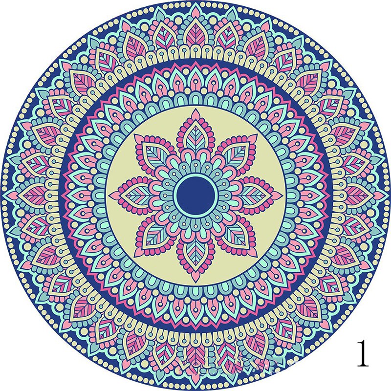 Nuevos posavasos redondos de cerámica para cocina, posavasos aislantes antideslizantes con estampado de flores de Mandala, suministros de boda: Rojo