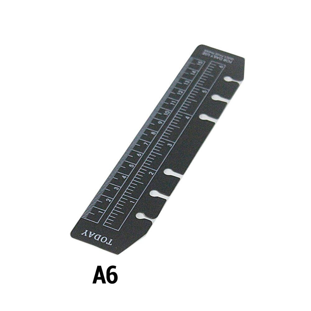 Lesezeichen Lineal 6 See Ring Notizbuch notizblock zubehör A5 A6 A7 PP kunststoff lineal Partition Planer Und Veranstalter skizzieren: A6 Schwarz