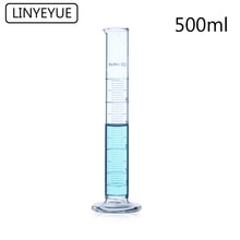 1Pc 500Ml Afgestudeerd Glazen Meten Cilinder Afgestudeerd Cilinder Laboratorium Glaswerk Chemie Apparatuur