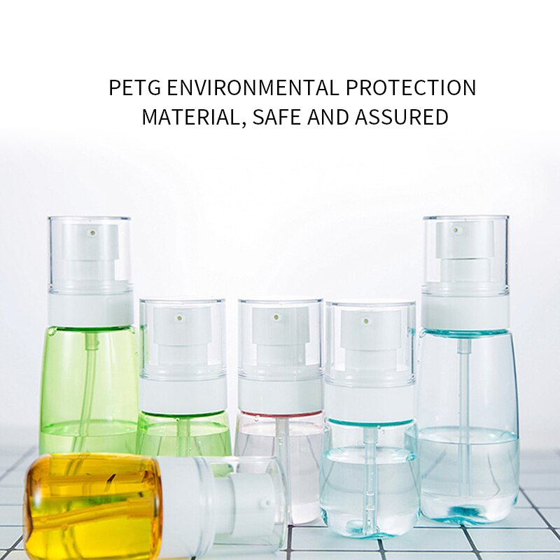 30ml/60ml 1pc genomskinliga sprayflaskor av plast bärbara reseflaskor små påfyllningsbara behållare tomma kosmetiska behållare