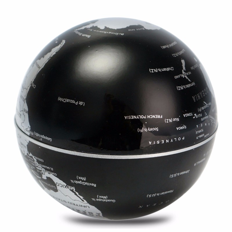 C Shape LED World Map Decoration Magnetic Levitation Floating Globe School Geography Teaching Resources Home Office Decor