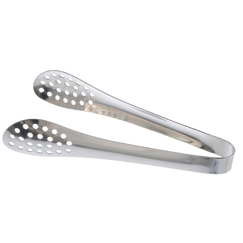 Stainless steel Silicone Kitchen Tongs BBQ Clip Salad Bread Cooking Food Serving Tongs Restaurant Kitchenware: 1pc metal