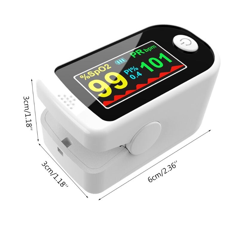 compteur portatif de Saturation d'oxygène de sang d'oxymètre de pouls de doigt PI SPO2 moniteur LCD 23GB