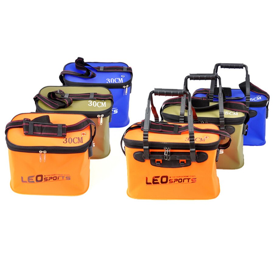 Portable Folding Large Fly fish Bucket EVA material Storage Case Outdoor Fishing Water Tank Tackle Box For Live Fish Accessories