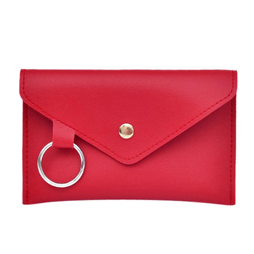 Maison Fabre Women Pure Color Ring Leather Messenger Shoulder Bag Chest Bag bag women N21: Red