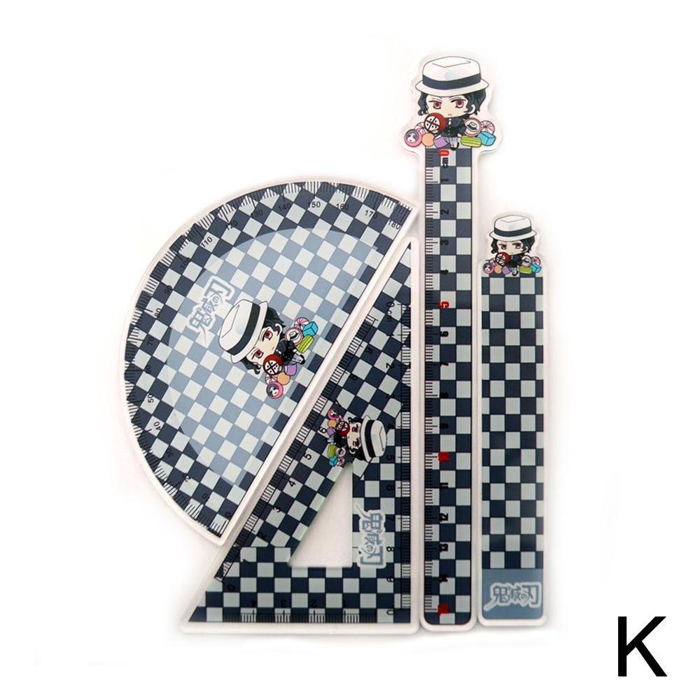 4pcs/ Set Of Art Painting Template Ruler Puzzle Stationery Children'S Ruler Stationery Cartoon Office Figure Drawing Suppli Q5W1: K