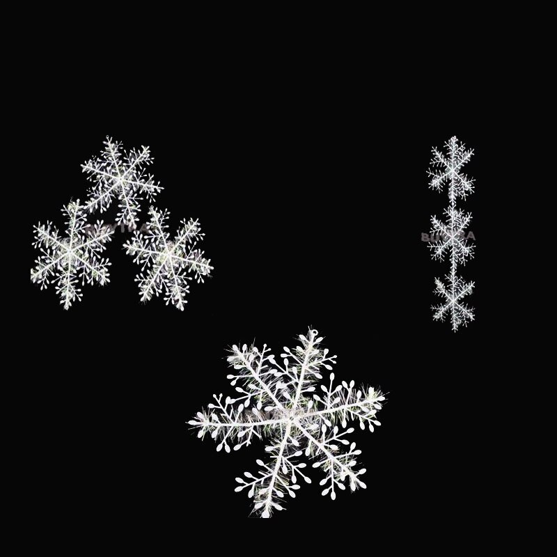 3pcs 11cm Venster Kerst Decoraties Voor Thuis Kerst Ornament Witte Sneeuwvlokken Plastic Sneeuwvlok Boom