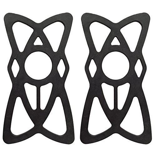 XMXCZKJ Correias de borracha de segurança de substituição Correias de silicone para suporte de telefone de bicicleta Suporte de telefones de bicicleta de montanha universal: 2Pcs Black