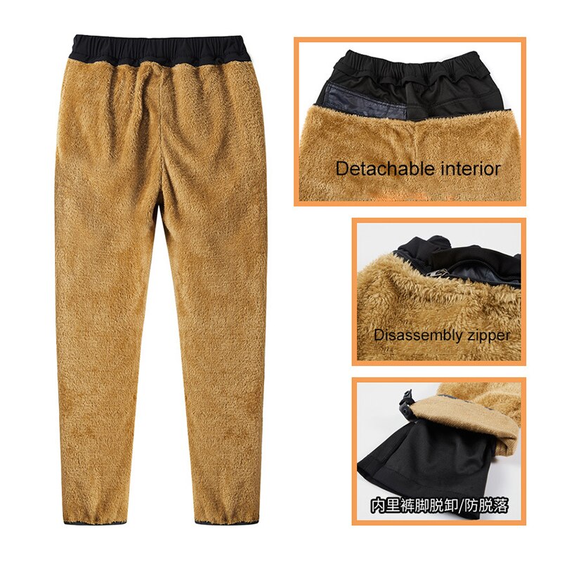 8XL Mannen Sport Winter Warme Broek Buiten Fleece Running Thicken Joggingbroek Rits Training Cargo Broek Streetwear Mannen