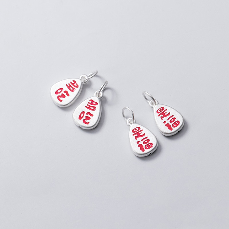 Meetsoft bietet trendige anhänger aus sterlingsilber mit wassermotiven und chinesischen schriftzeichen – ein besonderes accessoire für selbstgemachte halsketten.