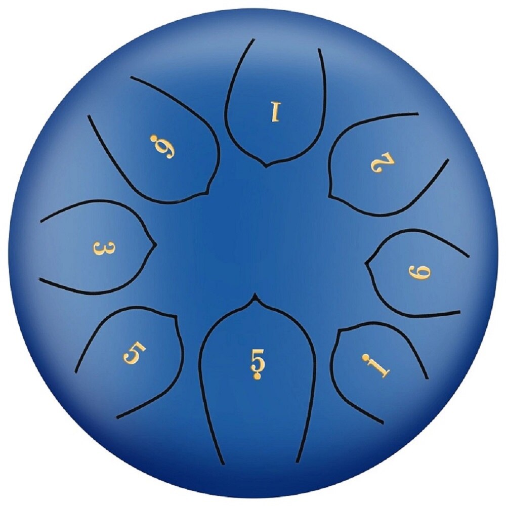 8inch Tongue Percussion Drum Handpan Instrument Purify Your Mind and Soul Musical Instruments: Blue
