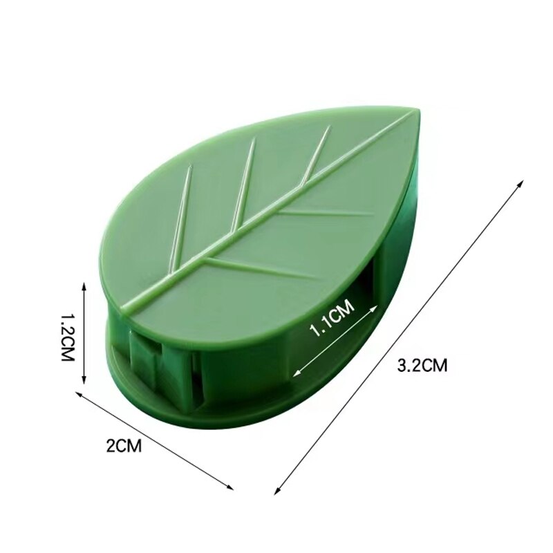 10 Uds planta trepadora fijador de pared tipo hoja planta verde dispositivo de fijación Invisible Clip de vid sujetador Snap tracción forma