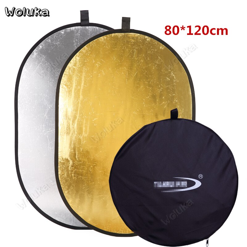 80*120cm 2-in-1 Oval Reflector board Gold Silver reflector photography accessories portable photo studio panel with bag CD50 T10