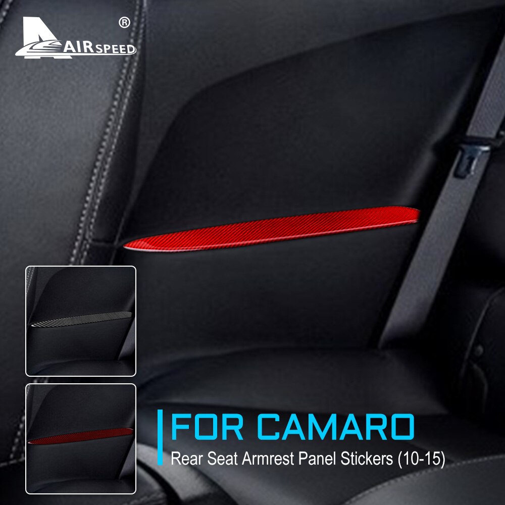Airspeed Koolstofvezel Voor Chevrolet Camaro Accessoires Interieur Auto Achterbank Armsteun Sticker