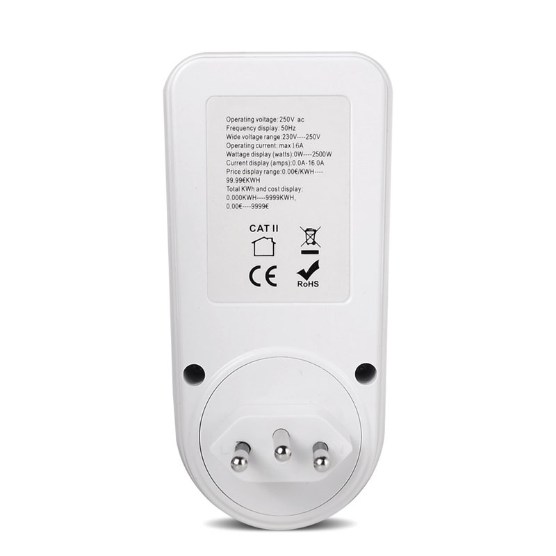 Brazil Power Meter Socket Digital Wattmeter Kwh Energy Consumption Watts Energy Analyzer Monitor Ac 220v/230v