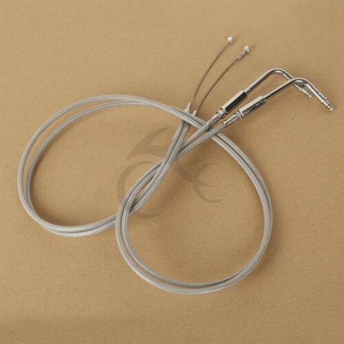 Motorcycle 48" 120CM Braided Throttle Cable For Harley Dyna Electra Glide Low Rider