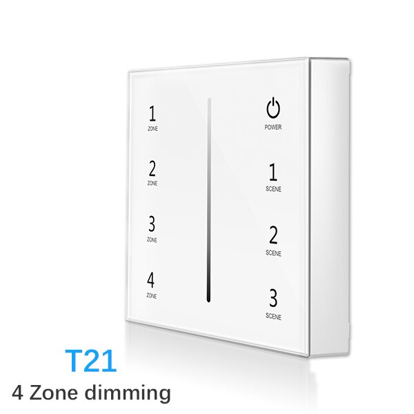 2,4g T21/T22/T24/T25 4 Zone Clever berühren Tafel fernbedienung LED Dimmer dimmen/RGB /RGBW/RGB + CCT Helligkeit LED Regler für LED streifen: LSD-T21 nur