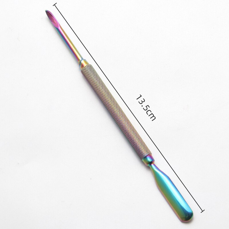 Kopytko robić skórek stal nierdzewna martwa skóra narzędzia robić manicure paznokci polski usuń skrobak czyste narzędzie paznokcie u stóp trymer nożyce: 1szt  M412 F