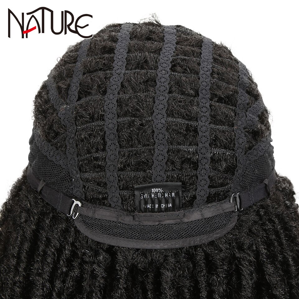 Natur peruk 22 tum afro kinky lockigt hår syntetiska peruker för svarta kvinnor virkade flätor twist jumbo dread faux locs frisyr