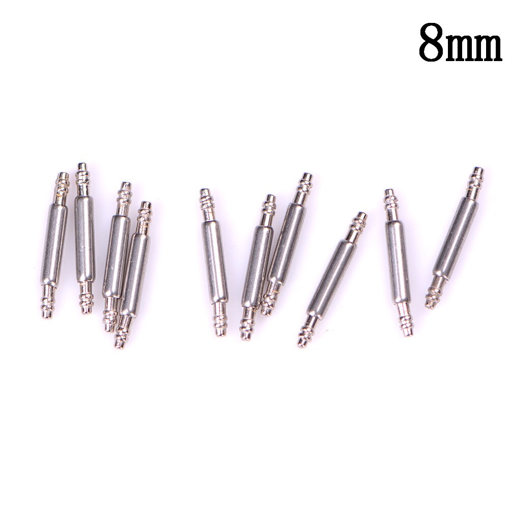 10 Pcs 8-22MM Stainless Steel Watch Band Strap Link Pins Watch Repair Set: 8mm