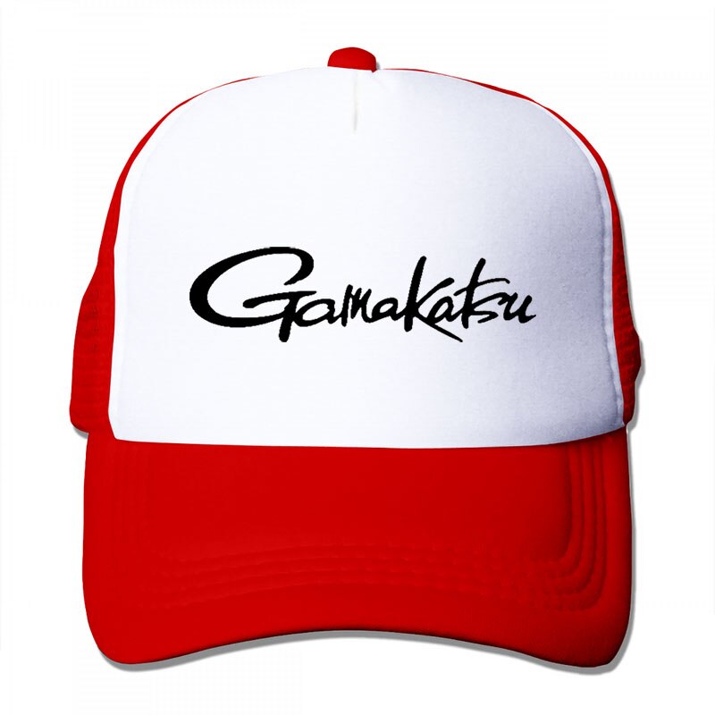 Gamakatsu Fishing Rods Baseball cap men women Trucker Hats adjustable cap: 3-Red